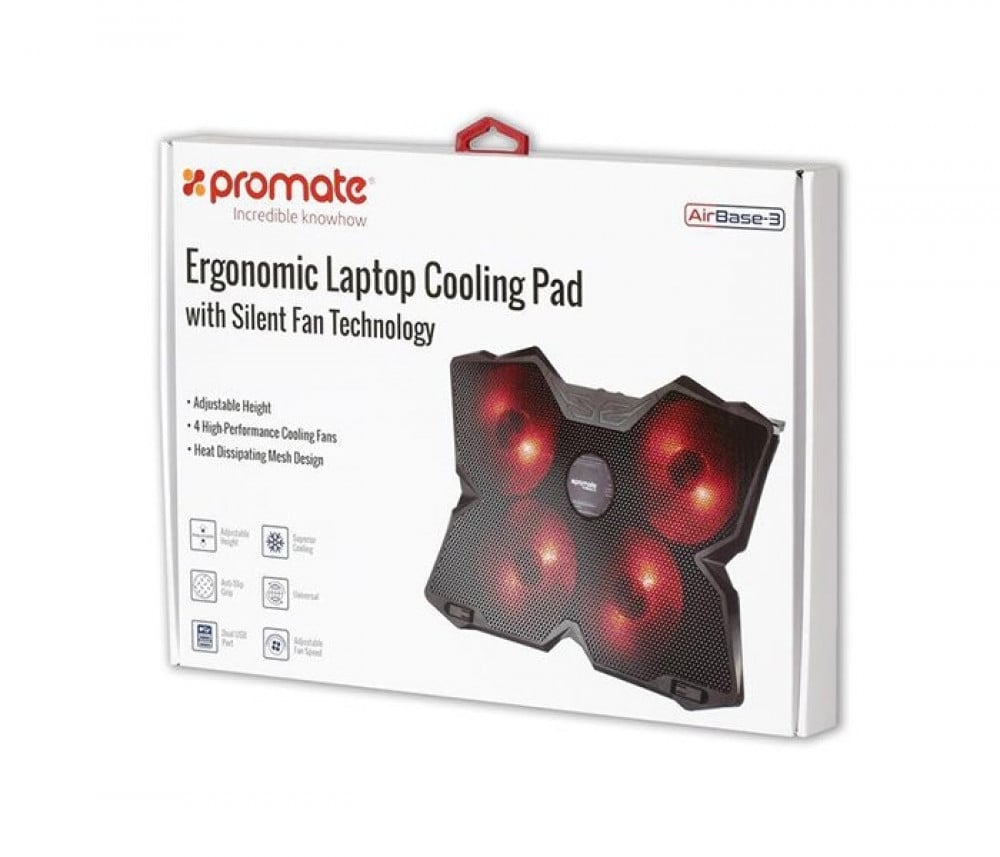 Promate - Laptop Cooling Fan - Black