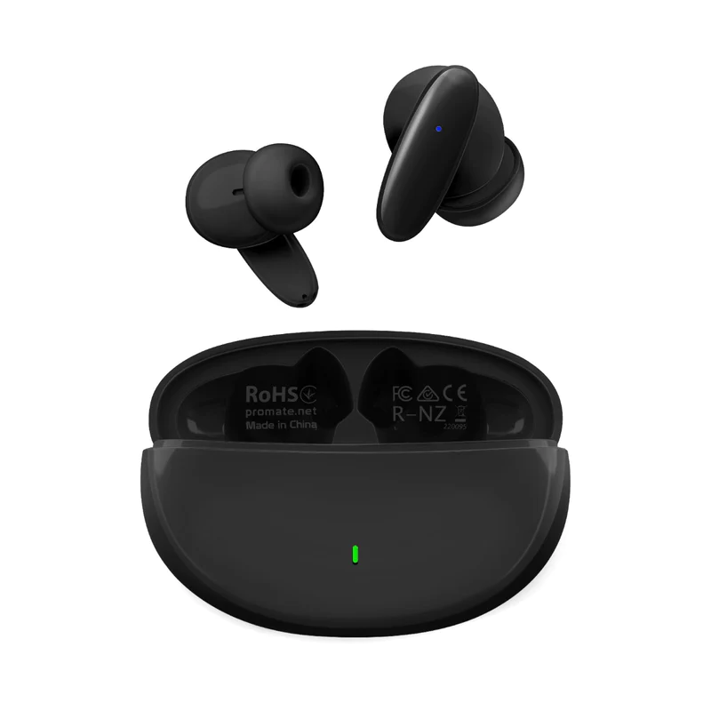 Promate Acoustic In-Ear TWS Earphone, Black | Lush.Black