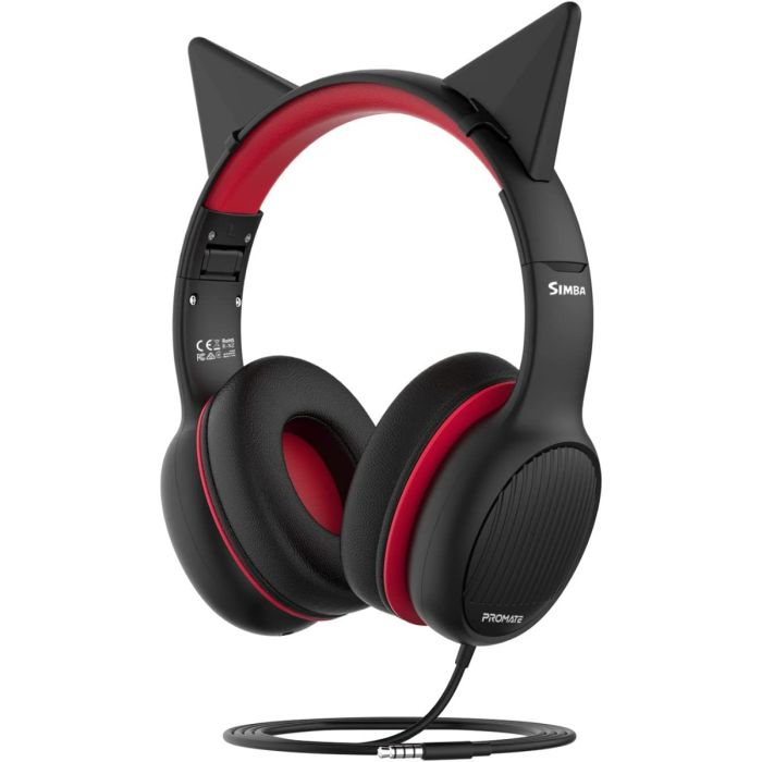 Promate Kids Headphones, SIMBA.ONYX