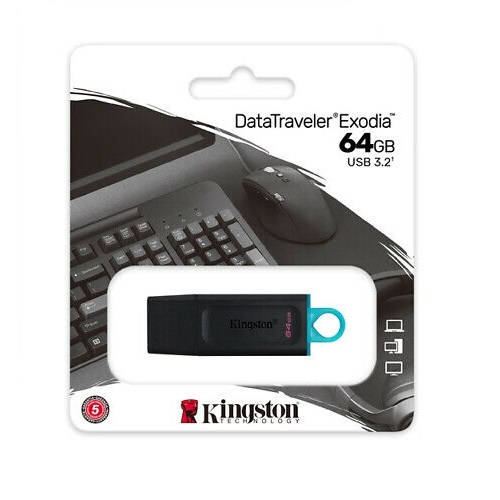 Kingston DataTraveler Exodia 64GB USB 3.2 Flash Drive DTX/64GB