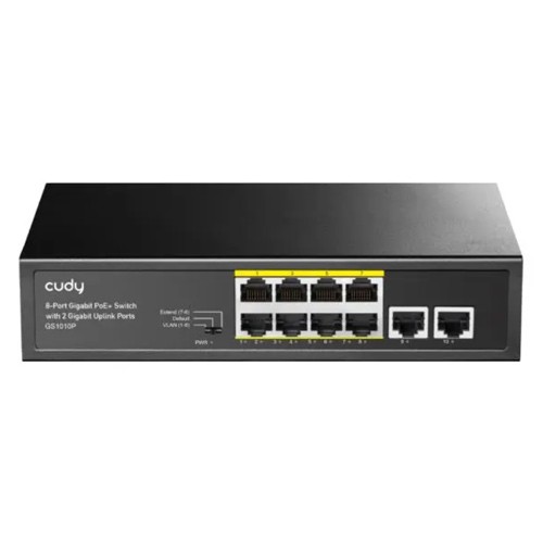 Cudy FS1010P network switch Fast Ethernet (10/100) Power over Ethernet (PoE) Black