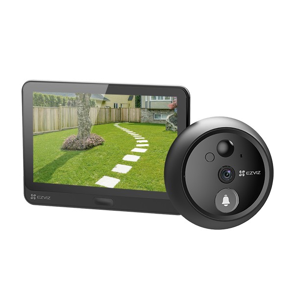 EZVIZ HP4 Wire-free Peephole Doorbell - 1080p - wide angle - night vision - monitor included