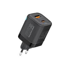 Promate 17W High-Speed Dual Port Charger , Black