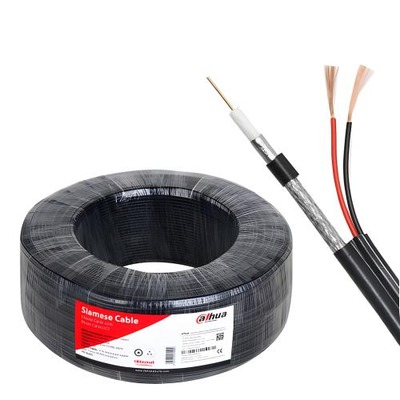 CABEL COAXIAL RG59  With Power Supply DAHUA 100M DH-PFM941