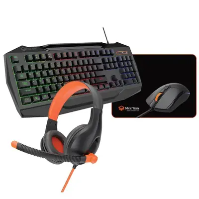 Meetion C490 (4 IN 1) Mouse+Arabic Keyboard+Headset+Mouse Pad Backlit Gaming Combo Kits