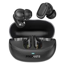 Promate Wireless Earbuds BT with Charging Case High Definition, Black | LUSH-PRO.BLACK