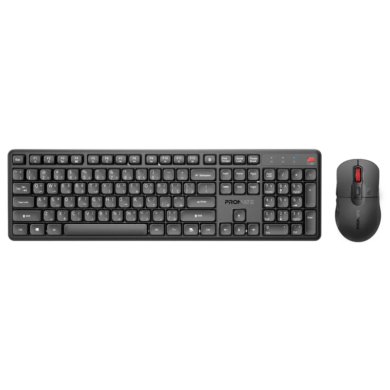 Promate ProCombo-15 Ergonomic Wireless Keyboard Mouse ...