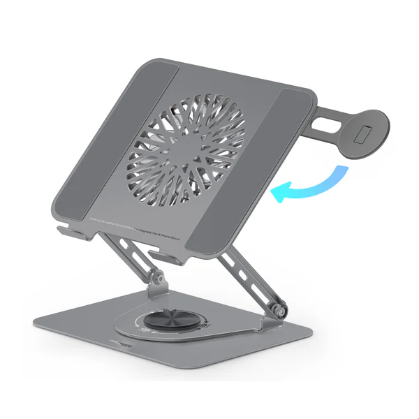 Promate DeskMate-8 - Magnetic Fan & Phone Mount
