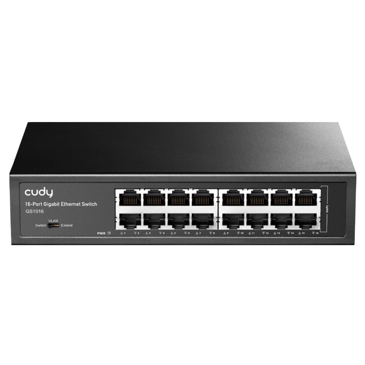 NETWORK SWITCH 16 PORT CUDY GS1016 METAL BLACK