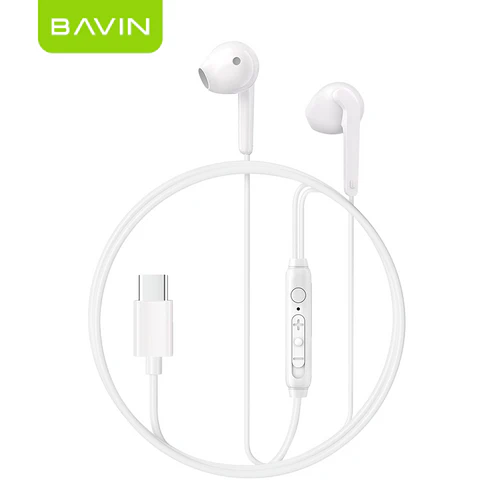 BAVIN HX867 / HX868 Type-C Wired Earphone Stereo Audio Sound w/ Built In Microphone & Volume Control