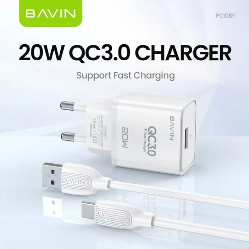 BAVIN 1227 PC108Y CHARGER QC3.0 20W USB TO MICRO