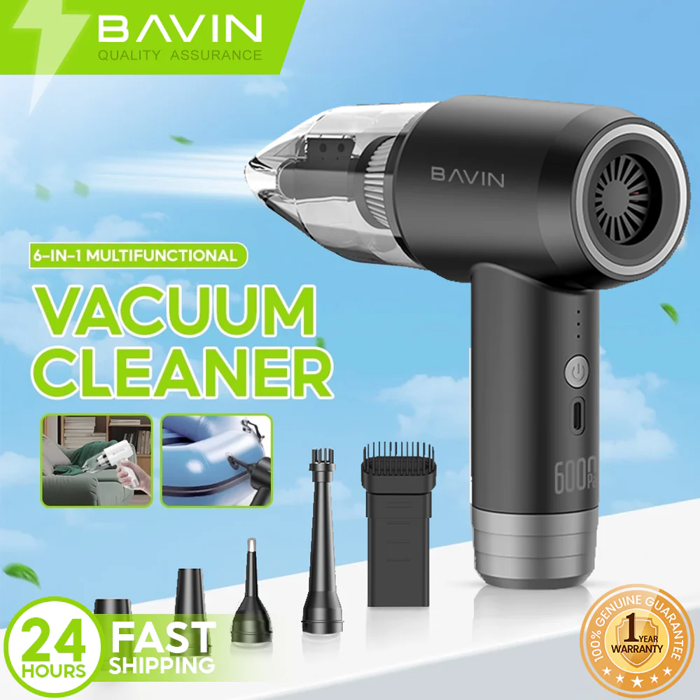 BAVIN VC01 2000mAh 6 in 1 Handheld Wireless Vacuum 6000Pa Suction Wet