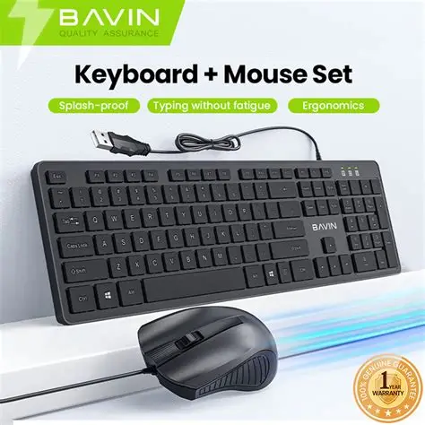 BAVIN G-K-989 Wired Keyboard & Mouse Set / Computer & Laptop Compatible