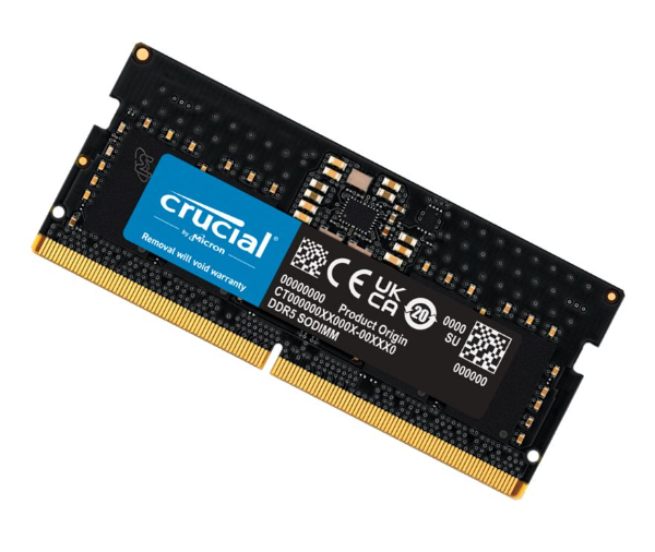 Crucial 16GB DDR5 RAM, 5600MHz (or 5200MHz or 4800MHz) Laptop Memory