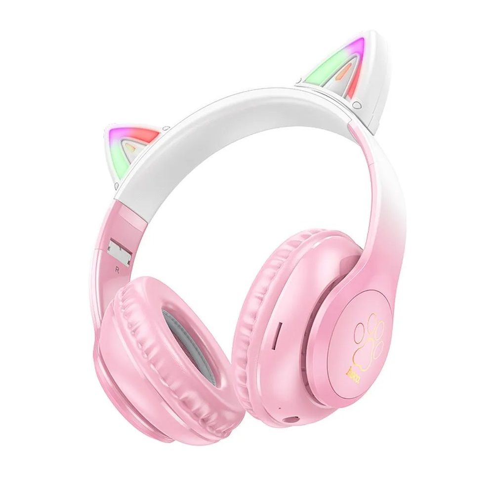 HOCO CAT EAR WIRELESS HEADPHONES CHERRY BLOSSOM W42