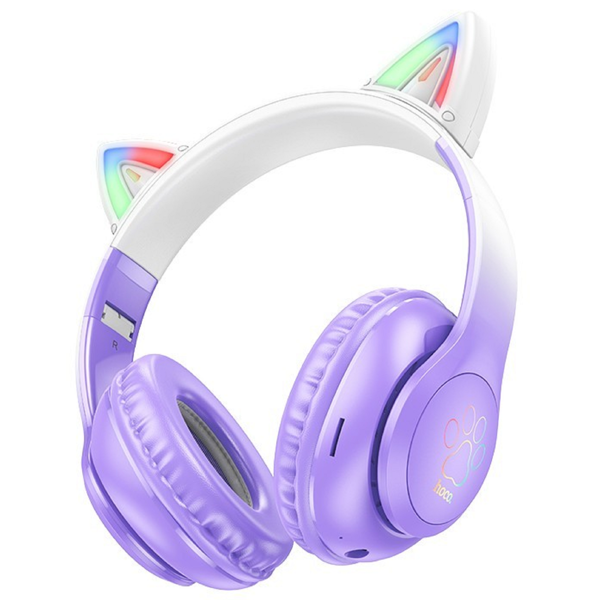 Hoco W42 Headphones Bluetooth Cat Ear Purple Grape